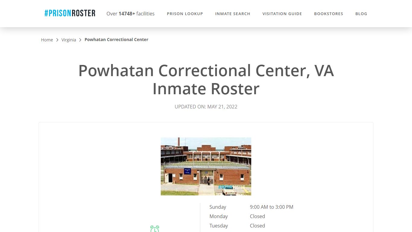 Powhatan Correctional Center, VA Inmate Roster - Prisonroster